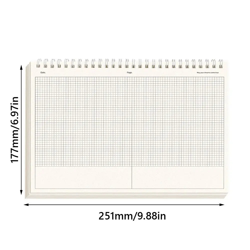 B5 Coil Notebook Grid & Lined Pages – Thick Paper Memopad