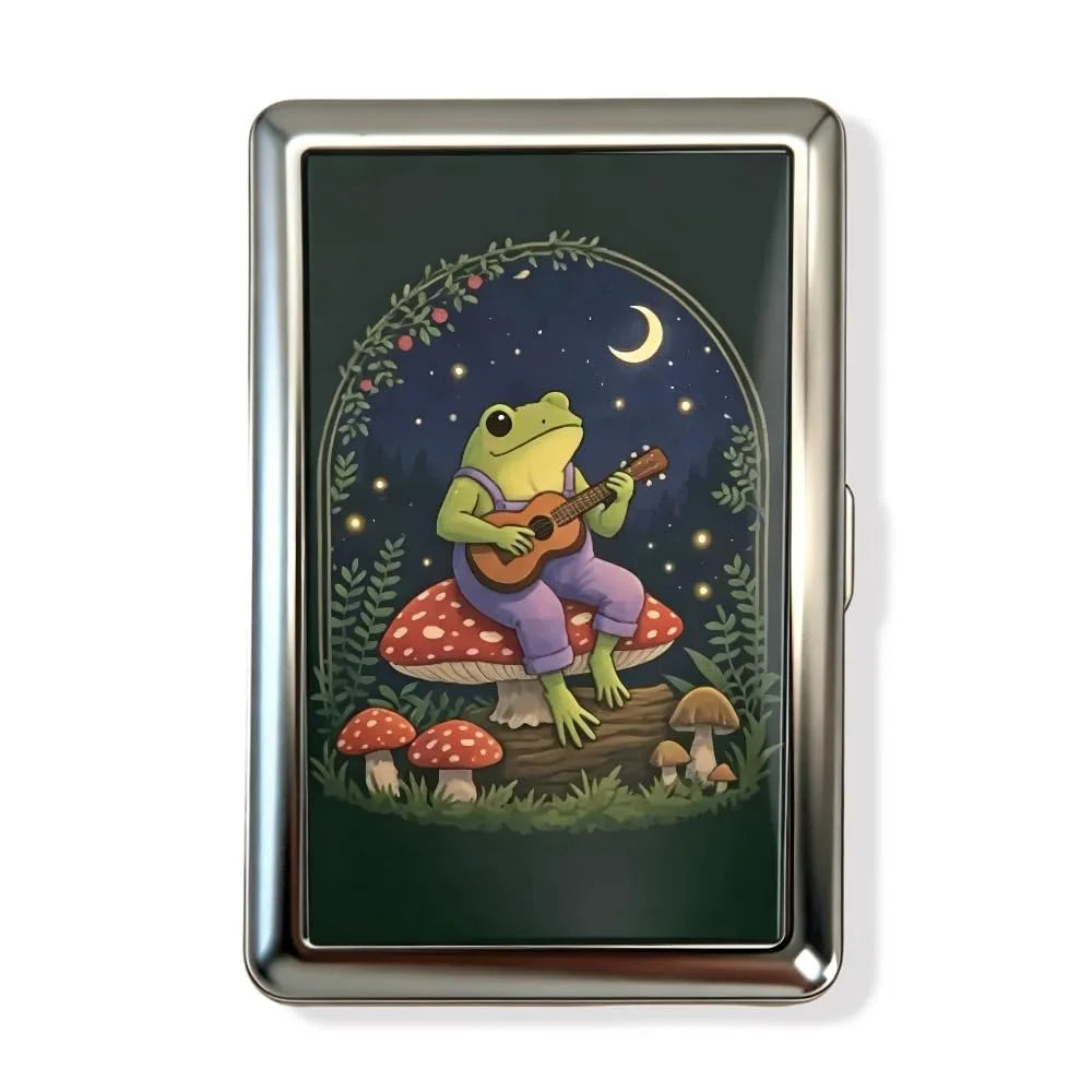 Vintage Metal Flip Card Case – Retro Compact Card Holder