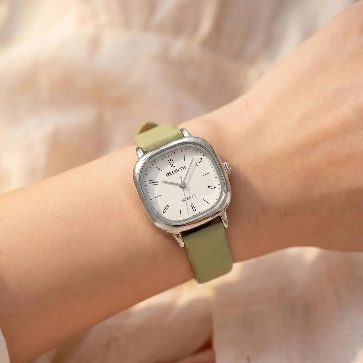 REBIRTH Roman Scale Quartz Watch | Leather Band, Water-Resistant