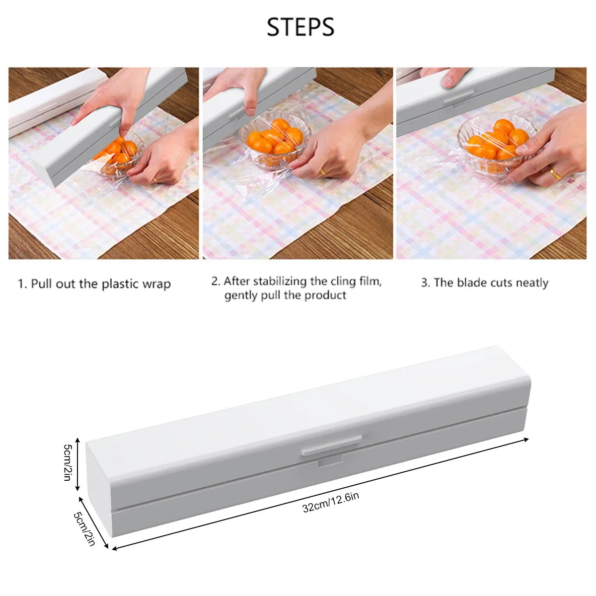 Kitchen Wrap Organizer & Paper Towel Holder with Cutter