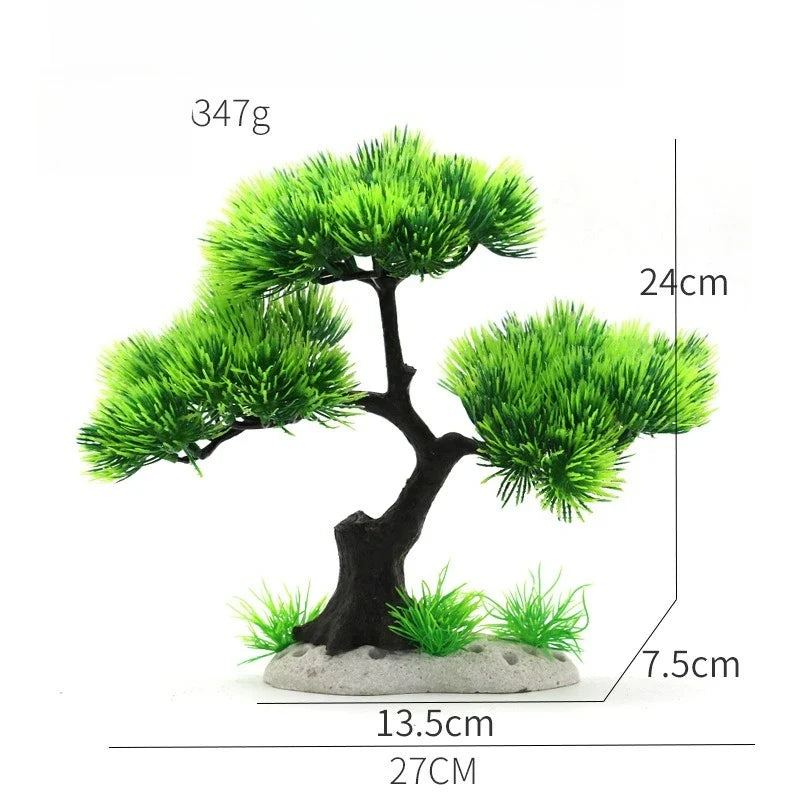 Artificial Aquarium Tree Bonsai Fish Tank Landscape Decor