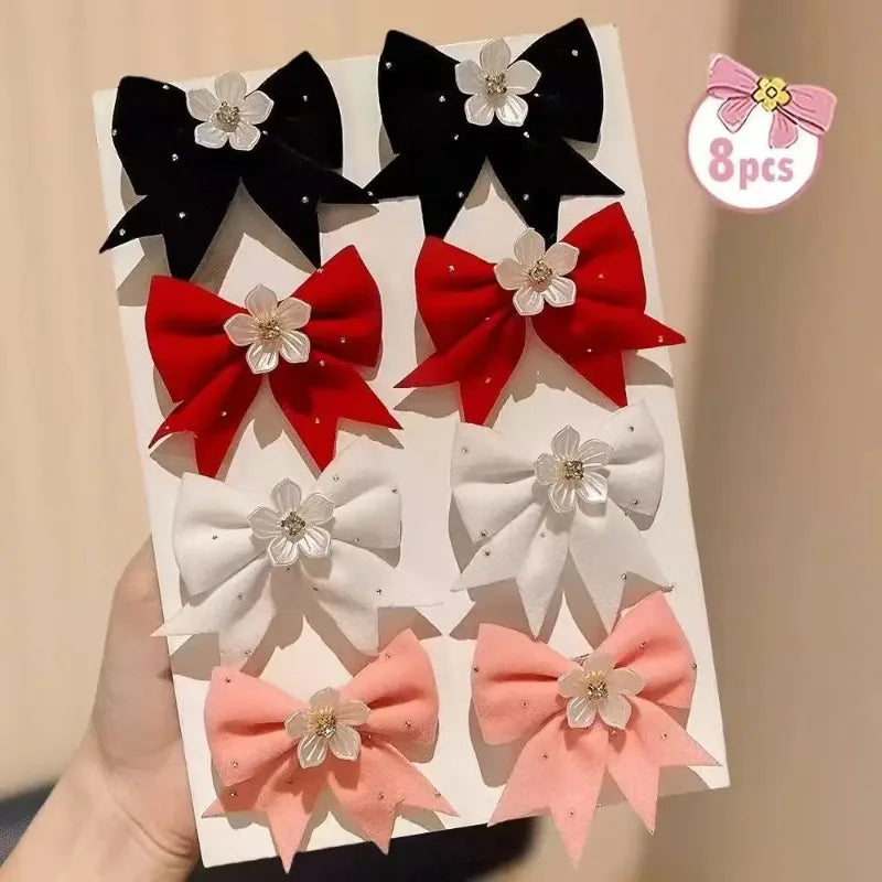Korean Princess Crown Hair Ties Set – Scrunchies & Clips for Girls