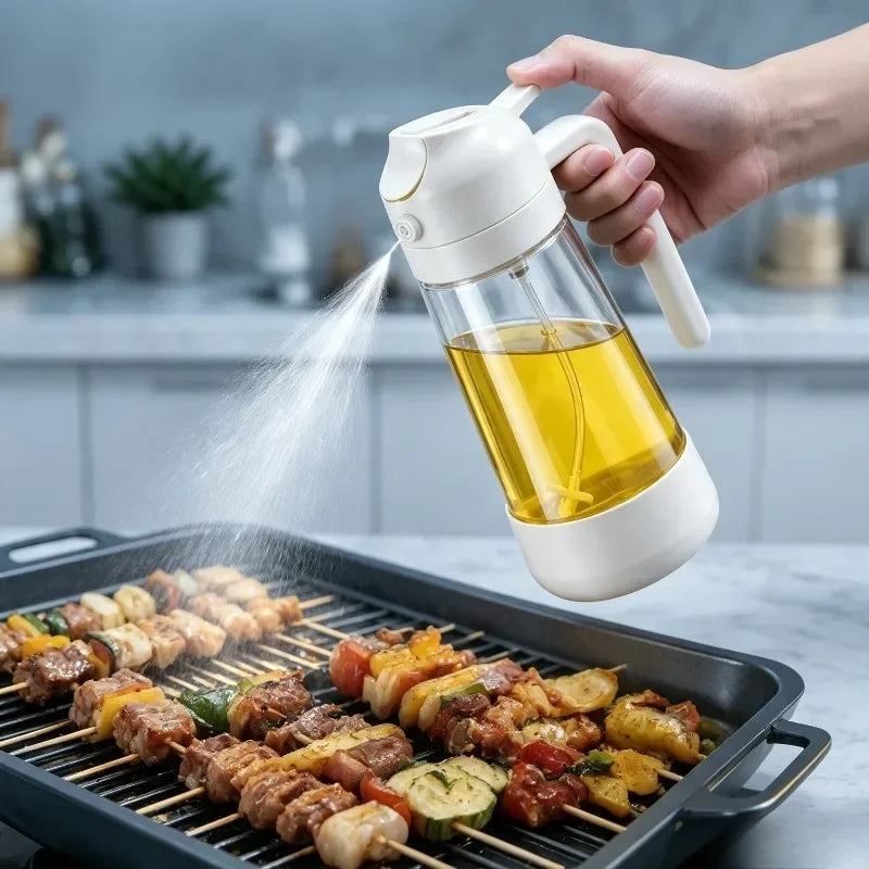 Olive Oil Sprayer Dispenser 2-in-1 Glass Bottle 15.89oz