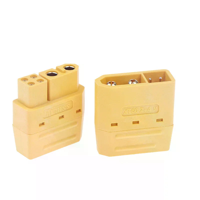 XT60 (2+4) Male Female Plug Connector with Signal Pin & Sheath