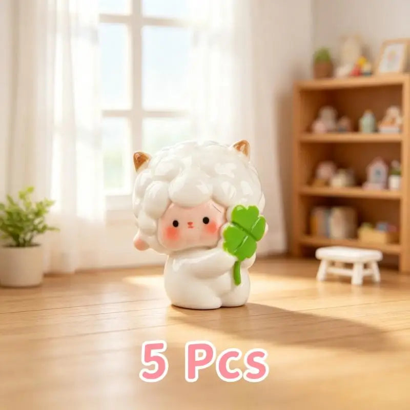Miniature Sheep Lamb Resin Figurines Fairy Garden Ornaments 5/6Pcs