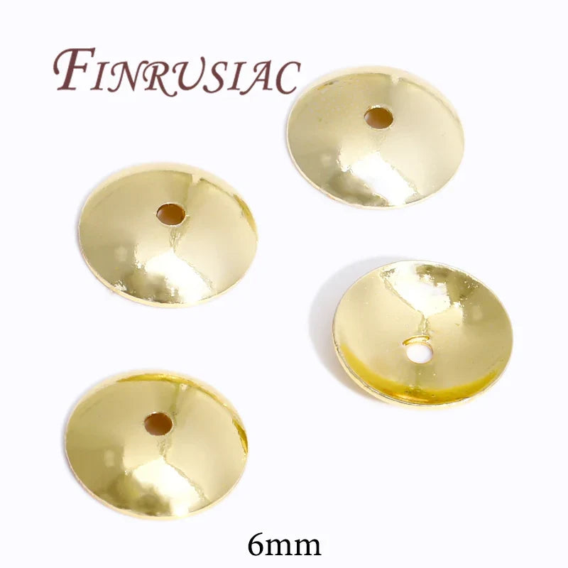 18K/14K Gold Plated Flower Bead Caps – DIY Jewelry Spacers