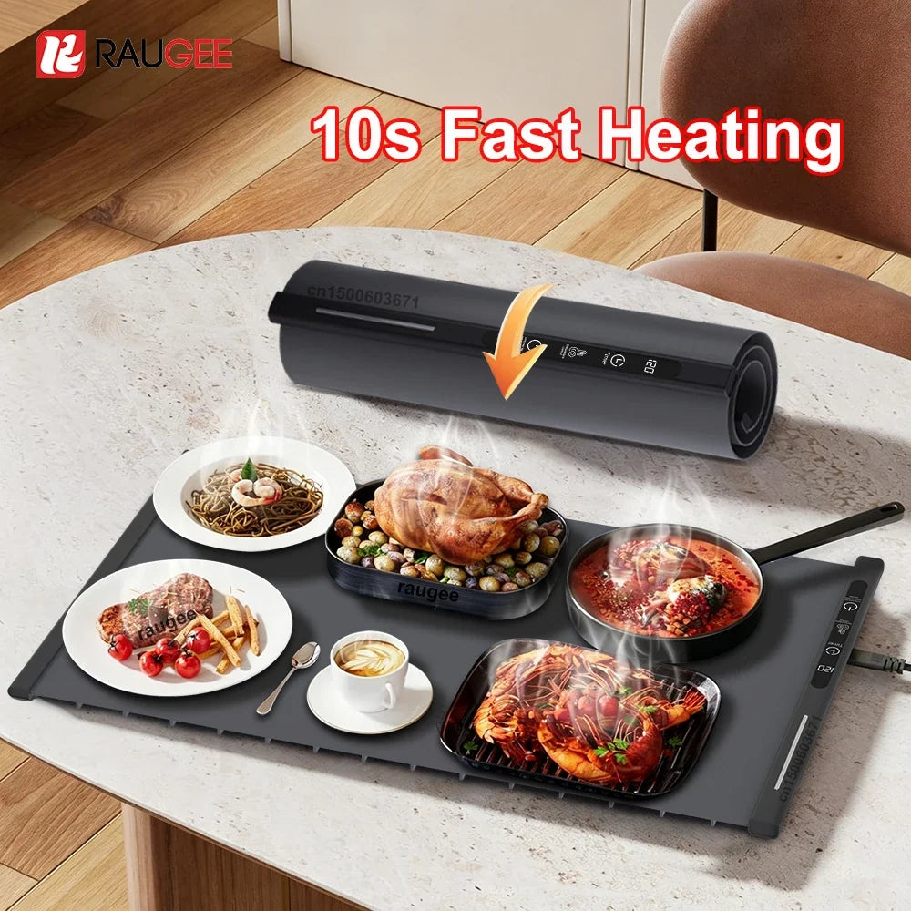 Raugee Foldable Electric Food Warming Tray | 8 Temps & Timer