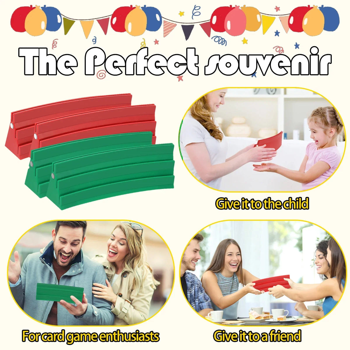 4-Pack Magnetic Playing Card Holder Stands for Board Games