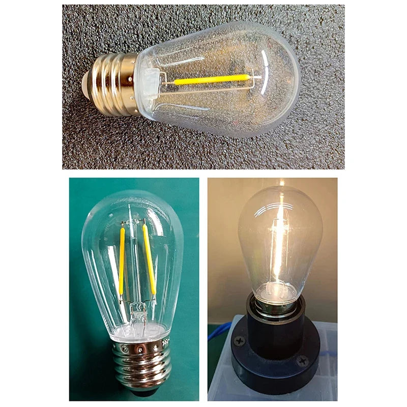 S14 LED Bulb E26/E27 Warm White Shatterproof String Light Bulb