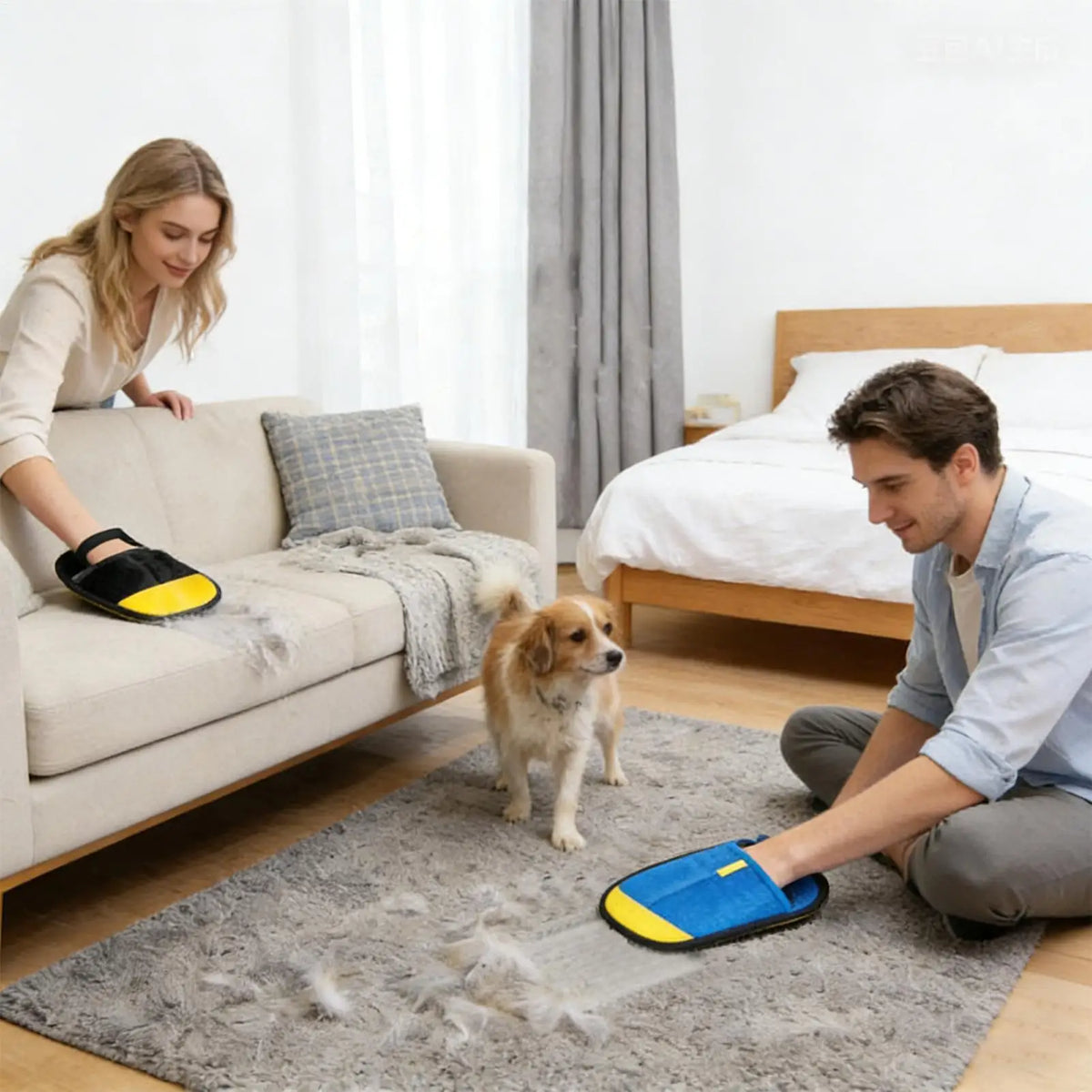 Reusable Pet Hair Remover Glove | Microfiber for Furniture