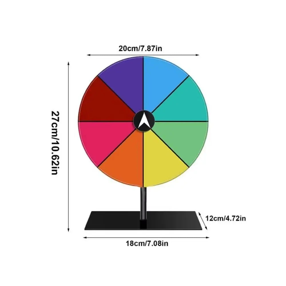 Multicolor Editable Prize Wheel – 8-Slot Spinner Game
