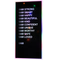 Affirmations Mirror with Colorful LED String Lights | Acrylic