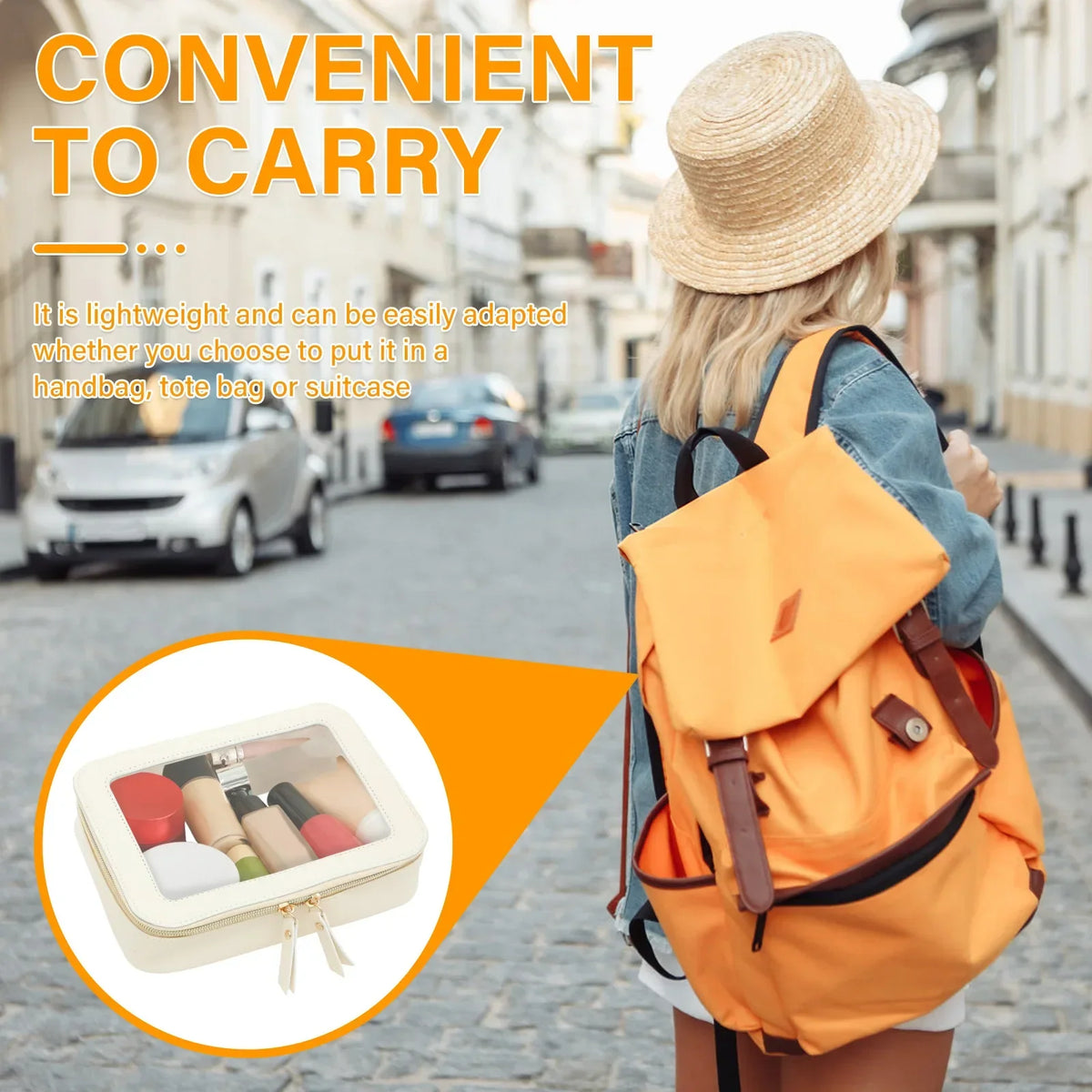 PVC Transparent Makeup Bag – Waterproof Travel Cosmetic Case