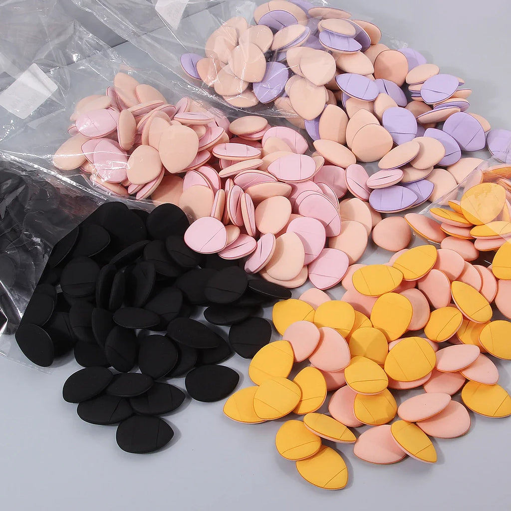 100PCS Mini Finger Powder Puffs – Soft Sponge Makeup Applicators