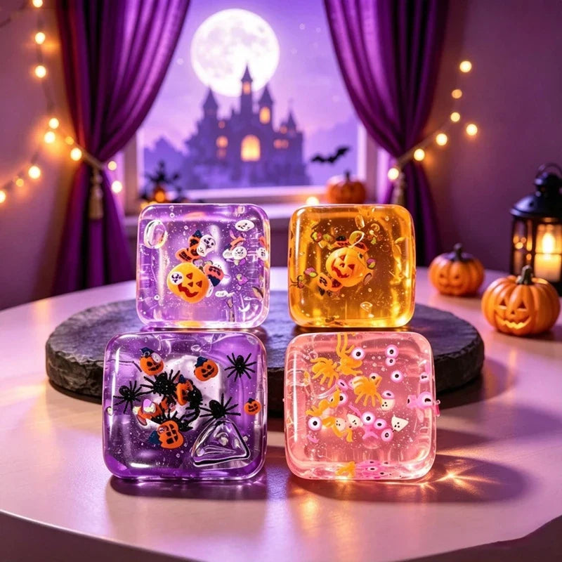 Halloween Christmas Squishy Cube Fidget Toy | Ghost, Santa & More