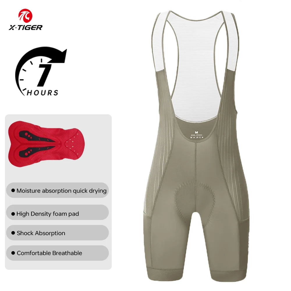 X-TIGER Men's Pro Cycling Bib Shorts | Padded Road Bike Shorts