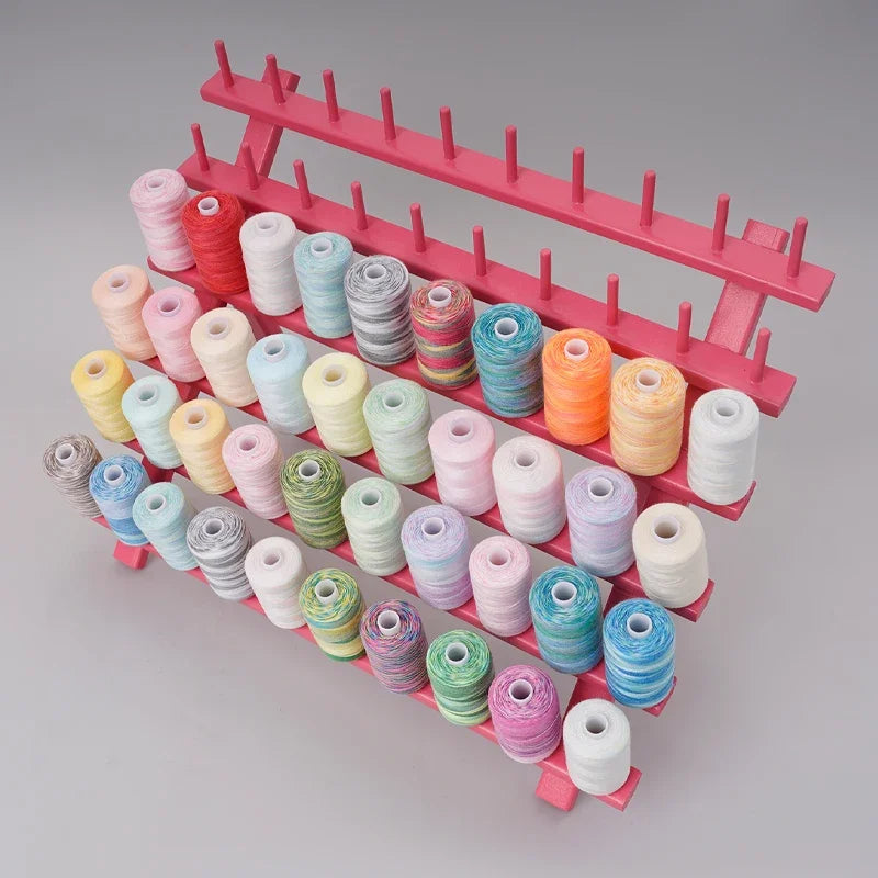 Foldable Bamboo Thread Storage Stand – Sewing & Craft Organizer