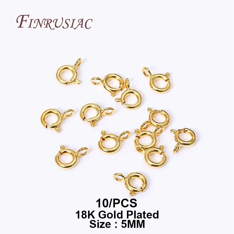 14K/18K Gold Plated Crimp Beads & Clasp Connectors | DIY Jewelry