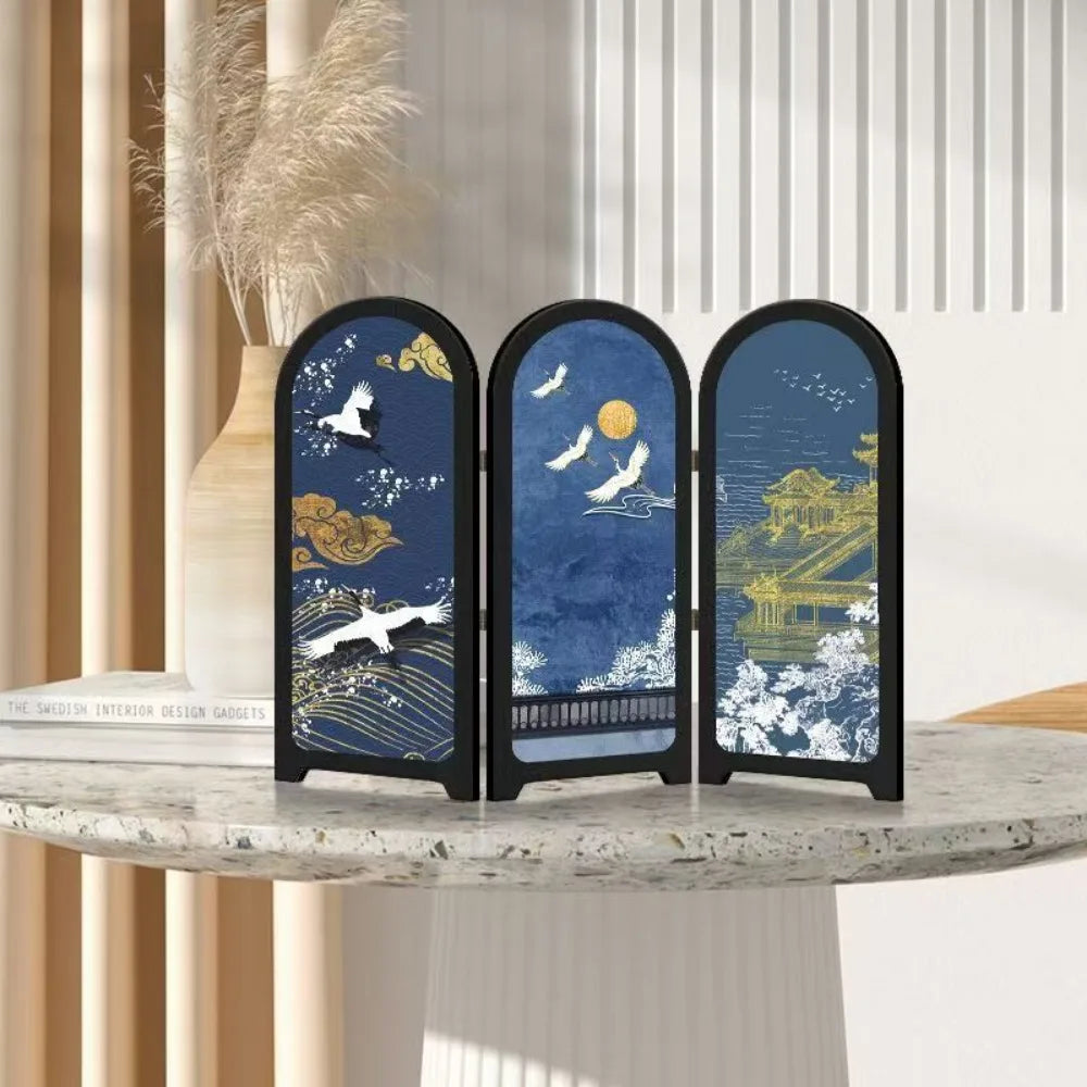 Miniature Folding Screen 1:12 Scale – Chinese Retro Dollhouse