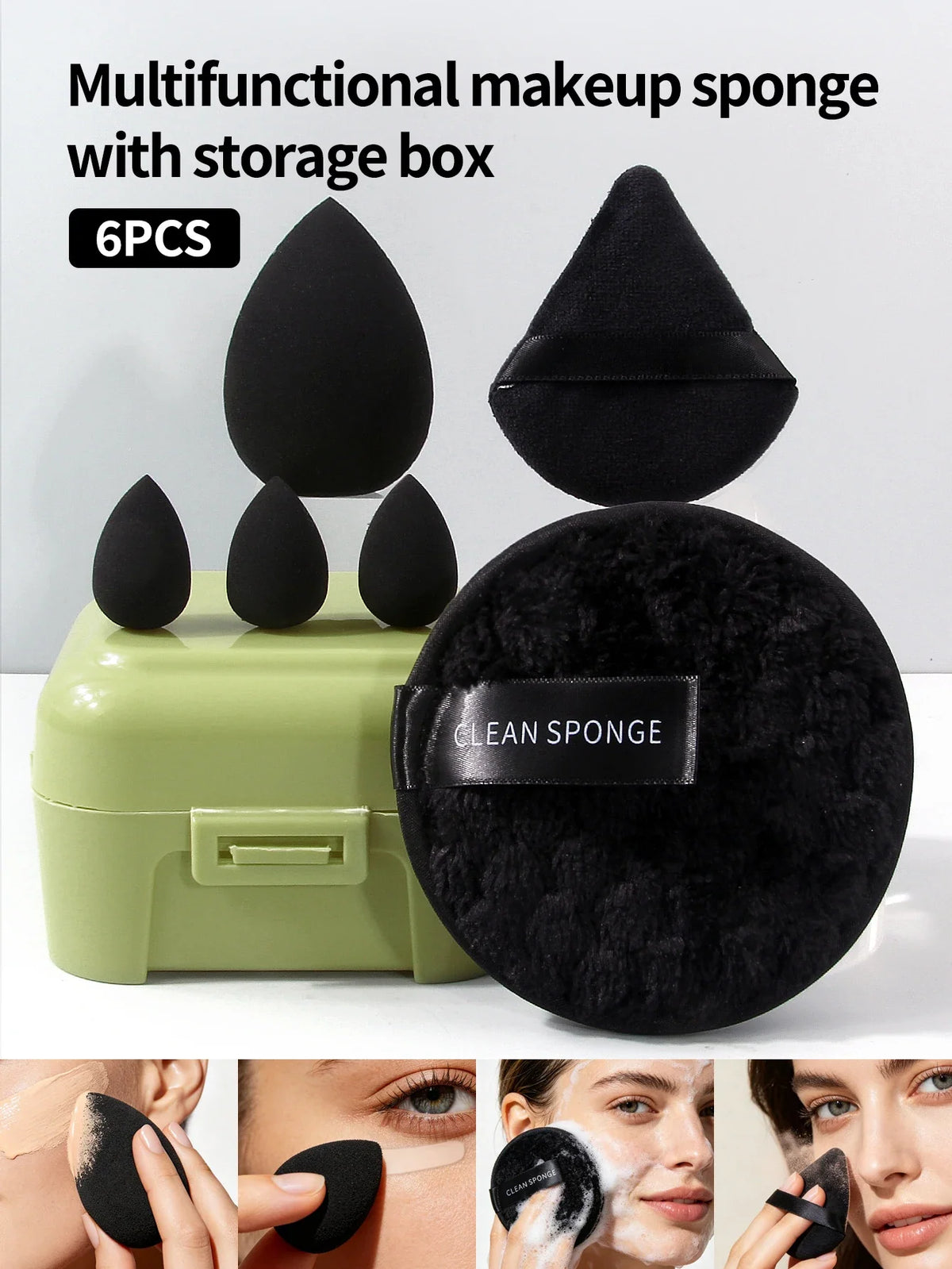 7-Piece Makeup Sponge Set with Storage Box | Multiple Styles