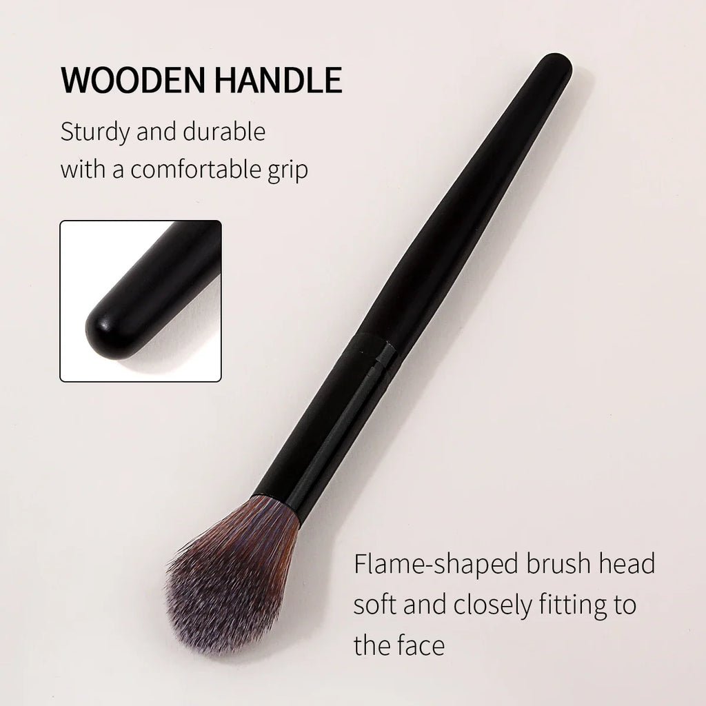 Fluffy Large Flame Blush & Highlighter Makeup Brush