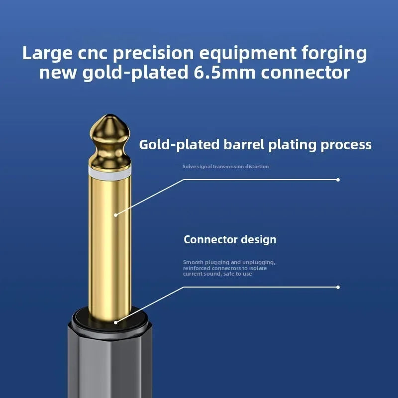 6.35mm to RCA Audio Cable – Dual-Core Mixer Connector