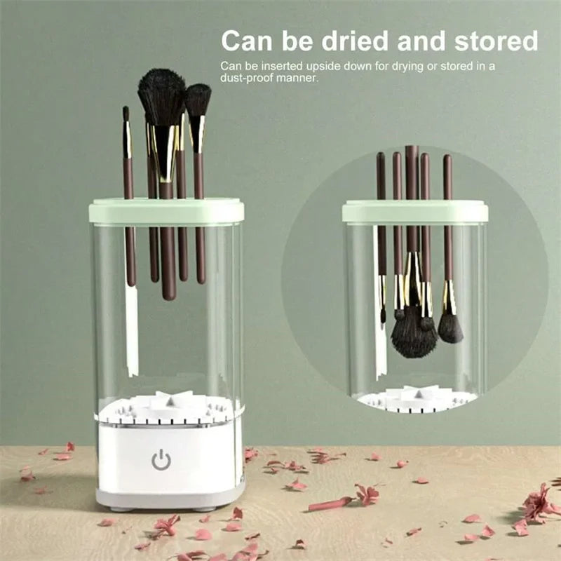 3-in-1 Electric Makeup Brush Cleaner Spinner & Holder