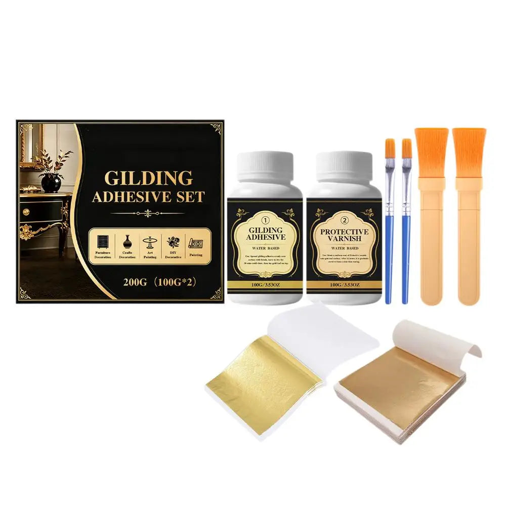 Water-Based Gold Leaf Gilding Adhesive Kit – DIY Crafts