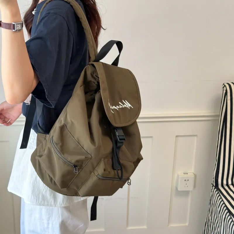 Japanese Canvas Backpack – Waterproof School & Travel Bag