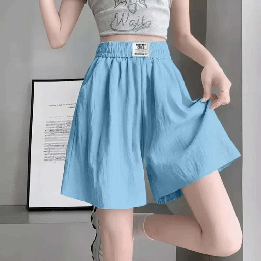 Women's Wide Leg High Waist Shorts – Lightweight Breathable