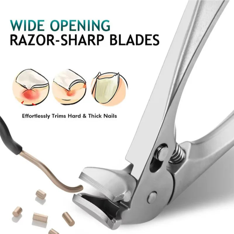 Wide Opening Stainless Steel Nail Clipper – Thick Nails