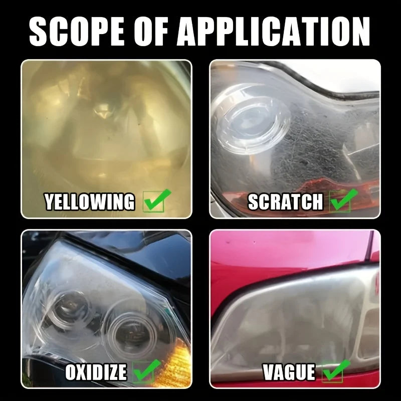Car Headlight Restoration Kit – Polishing & Oxidation Remover