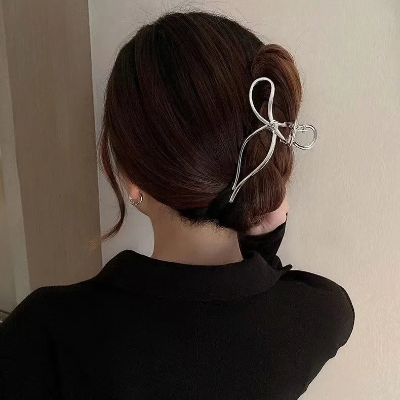 Women's Gold Geometric Metal Hair Claw Clip – Vintage Style