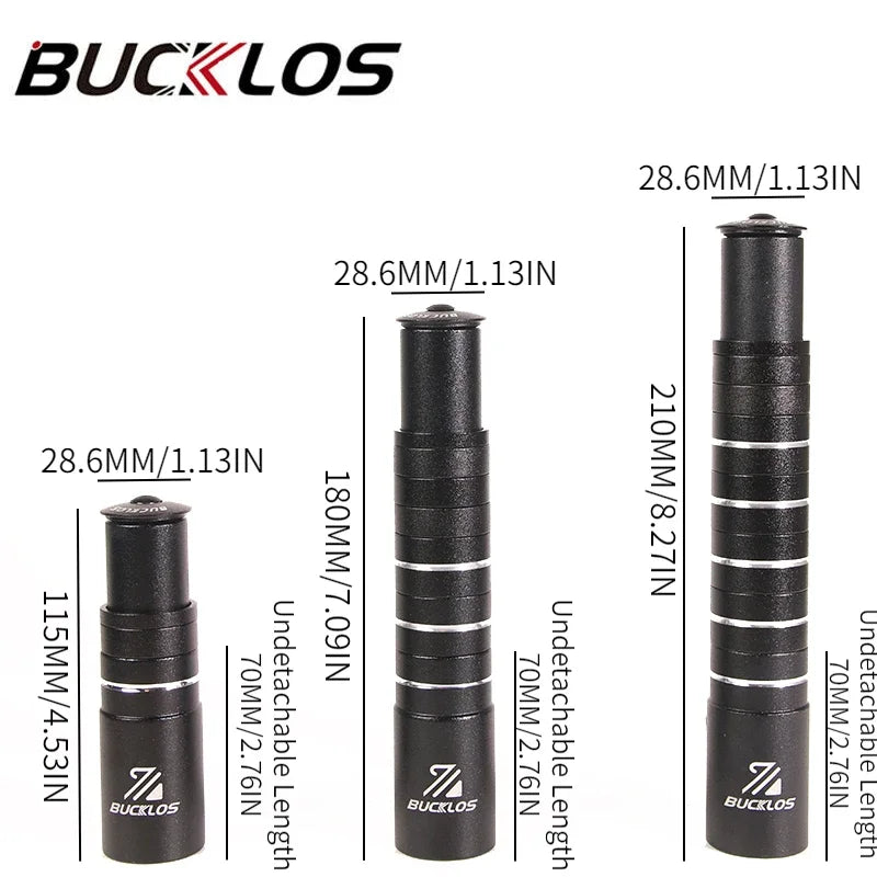 BUCKLOS Bike Stem Height Extender 115/180/210mm Handlebar Riser