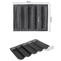 5-Cavity Silicone French Bread Baking Pan – Non-Stick Mold