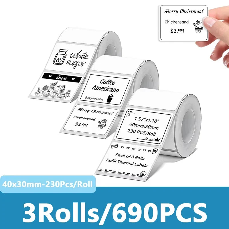 Niimbot Thermal Label Rolls – Waterproof Anti-Oil for B1/B21/B3S