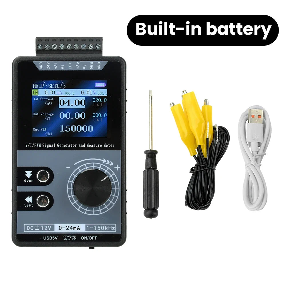 PWM Signal Generator 0-20mA 4-20mA 0-10V Colour Screen | Gaqqee