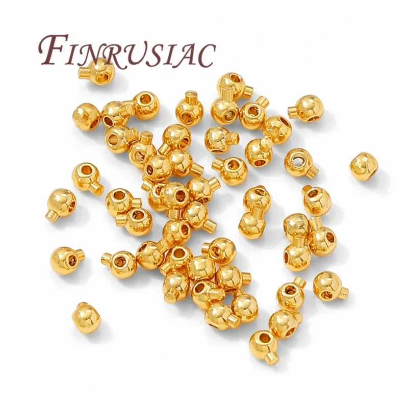 18K Gold Plated Crimp End Beads 2.5mm 3mm | Jewelry Making