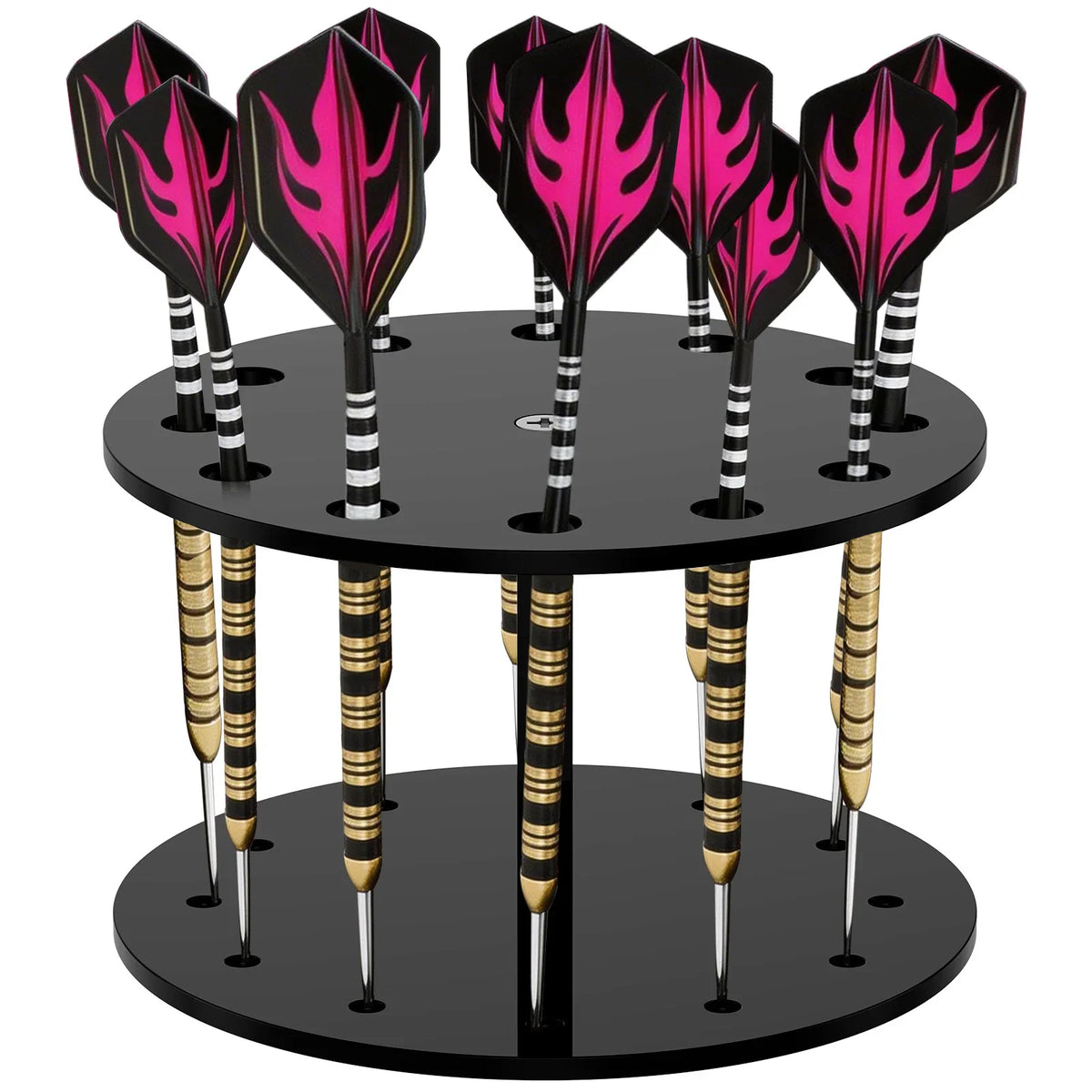 Acrylic Dart Holder Stand – 12-Dart Tabletop Display Rack