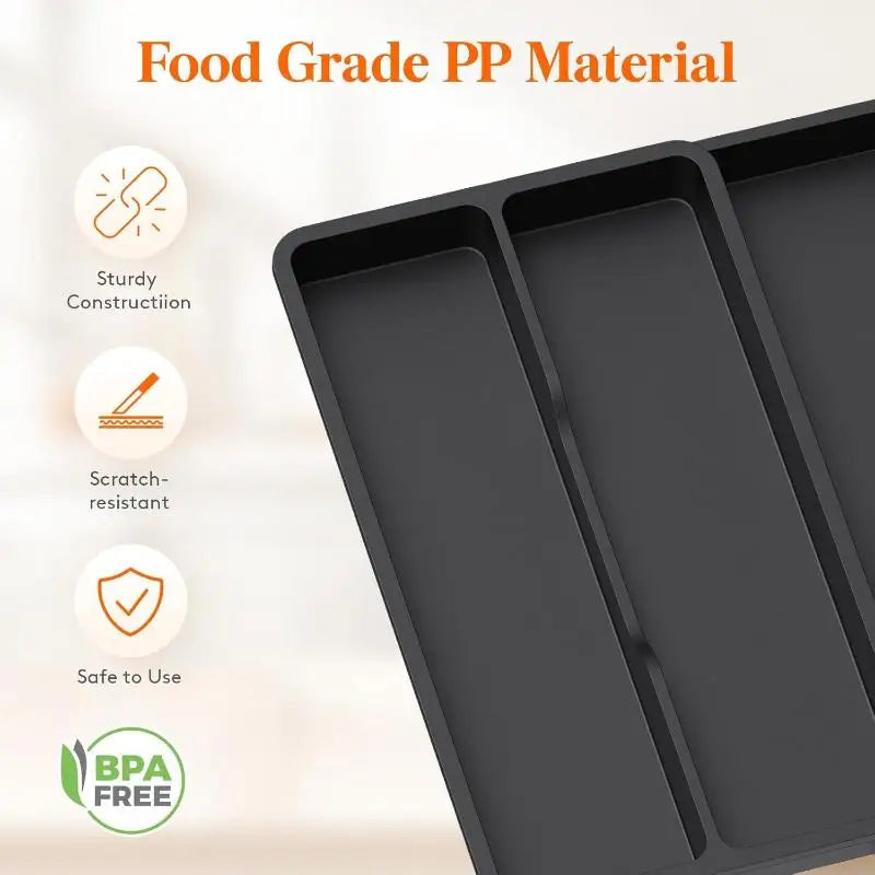 Expandable Cutlery Drawer Organizer Tray | Adjustable Kitchen