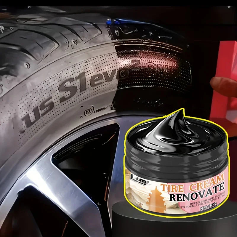 KJM Tire & Rubber Restoration Wax – Black Shine 30g