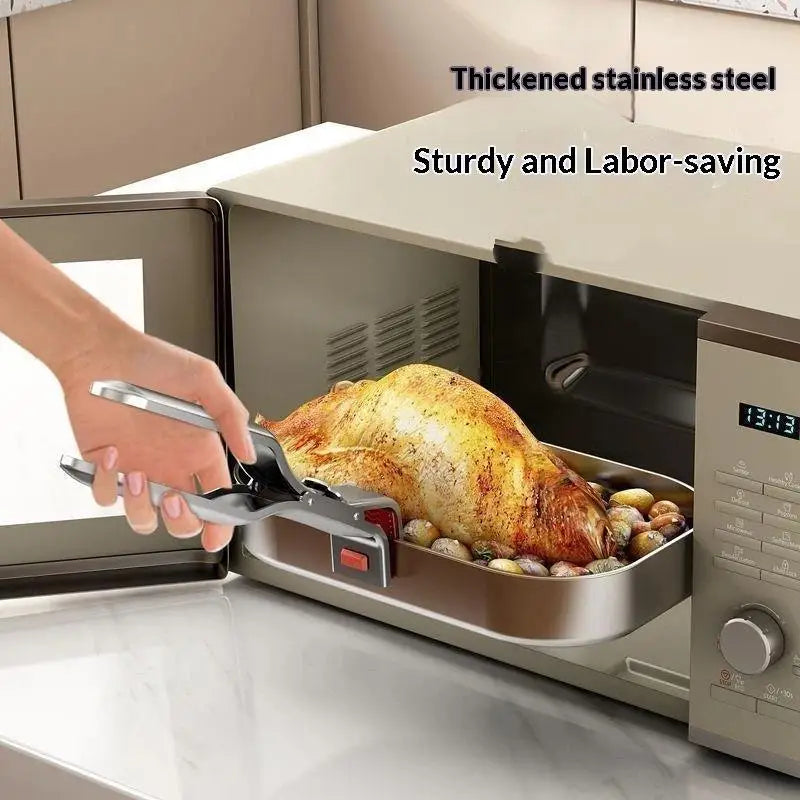 Stainless Steel Bowl & Pot Gripper – Anti-Scald Kitchen Tool