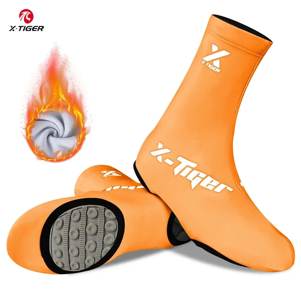 X-TIGER Winter Fleece Cycling Overshoes | Unisex Bike Shoe Covers