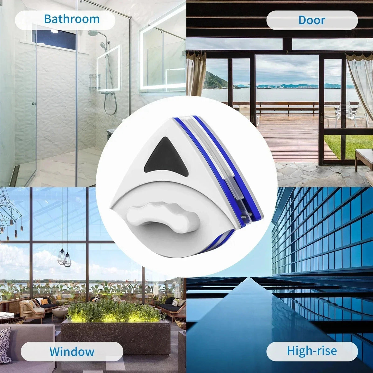 Double-Sided Magnetic Window Cleaner | 3–5mm Glass Tool