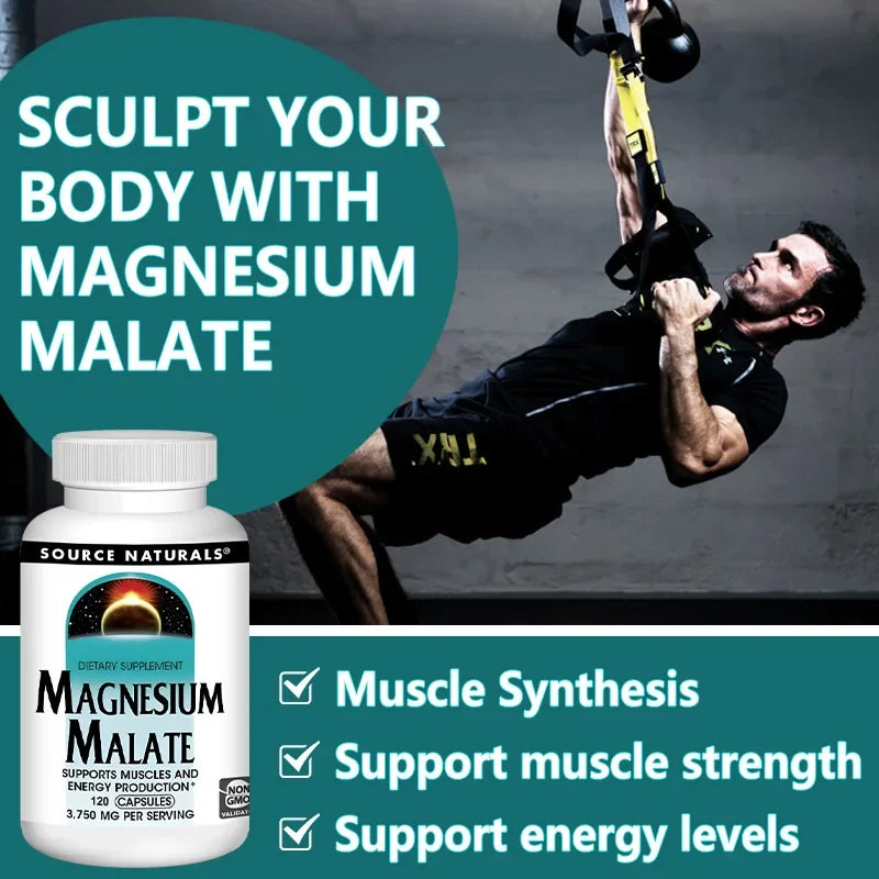 Magnesium Malate 3750mg Capsules – Muscle, Heart & Energy