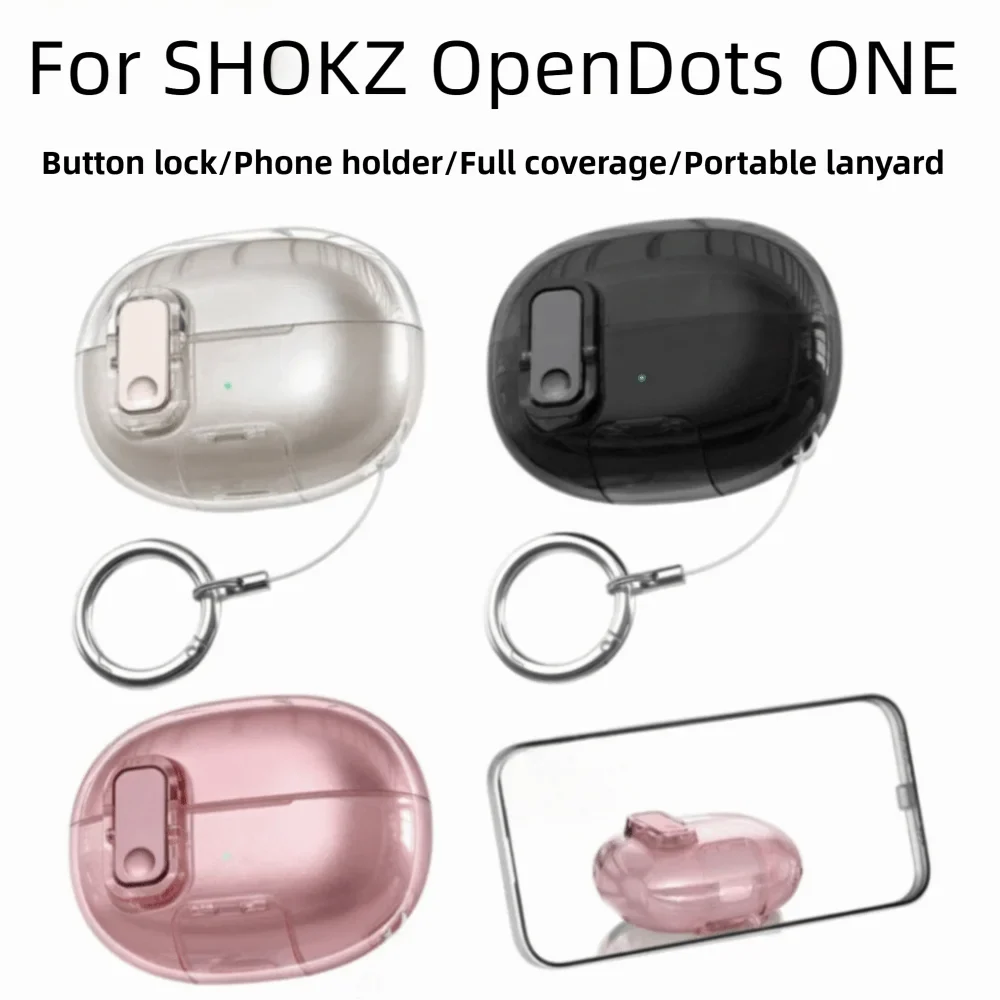 TPU Shockproof Case with Keychain for SHOKZ OpenDots ONE