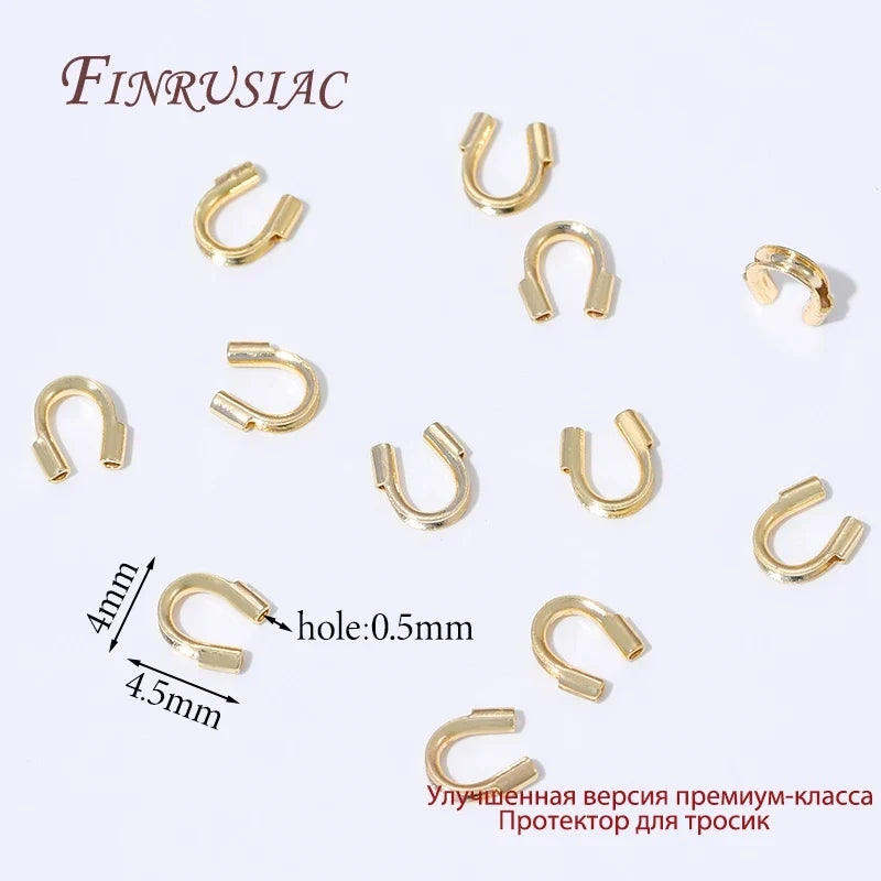 18K Gold Plated End Caps & U-Shape Wire Protectors | Jewelry