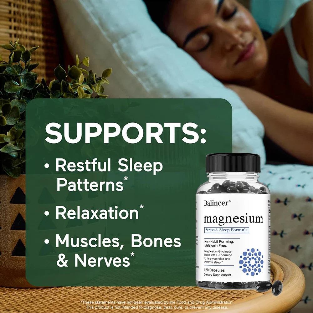 Taoters Magnesium Glycinate 120 Capsules | Sleep & Muscle Support