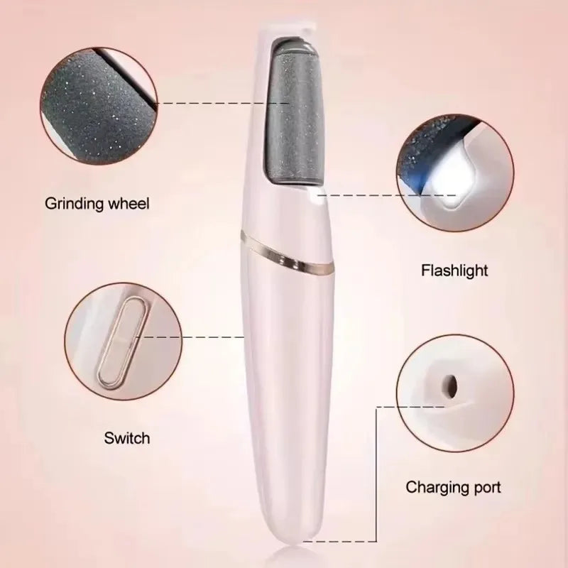 USB Electric Callus Remover – 2 Roller Heads Pedicure Tool