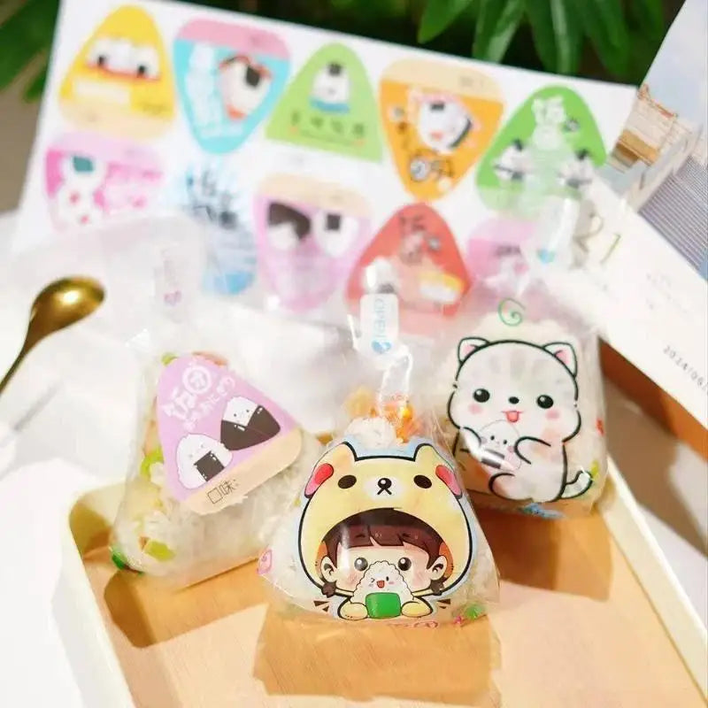 Onigiri Triangle Disposable Bags 50Pcs – BPA-Free Food Wrap